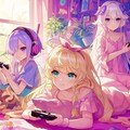 3姉妹のゲームタイム🎮 7枚目