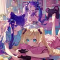 3姉妹のゲームタイム🎮 8枚目