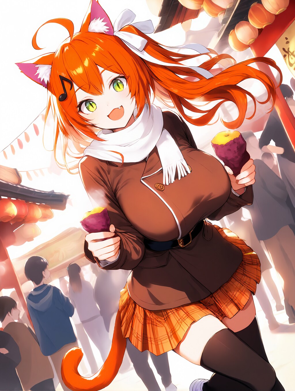 焼き芋🍠食べるニャでぇ～♪