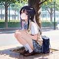 凛ちゃんの夏服ポートレート 5枚目