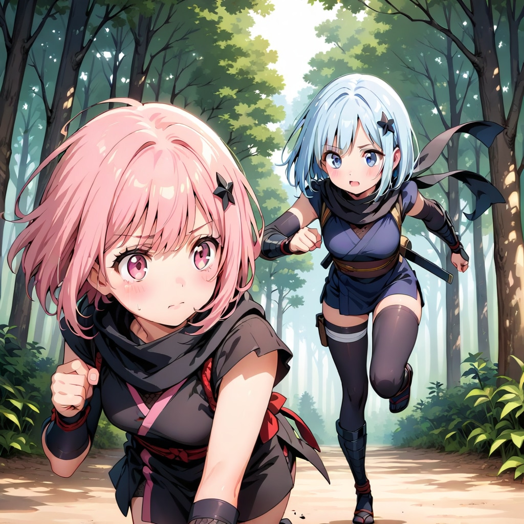 双子くノ一 | の人気AIイラスト・グラビア