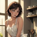 “Apron Temptation” ― 君の料理より、心が先に焦げそうだ ― 2枚目