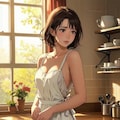 “Apron Temptation” ― 君の料理より、心が先に焦げそうだ ― 4枚目