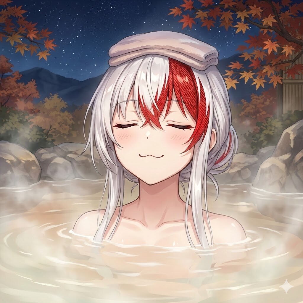温泉アイコンの子