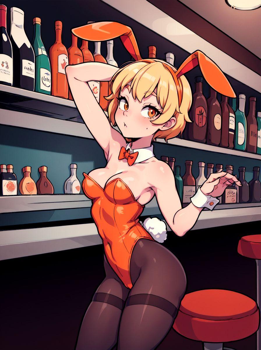 オレンジバニーガール
