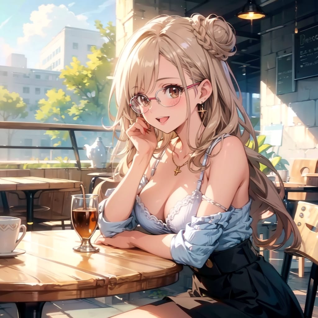 カフェで一息。