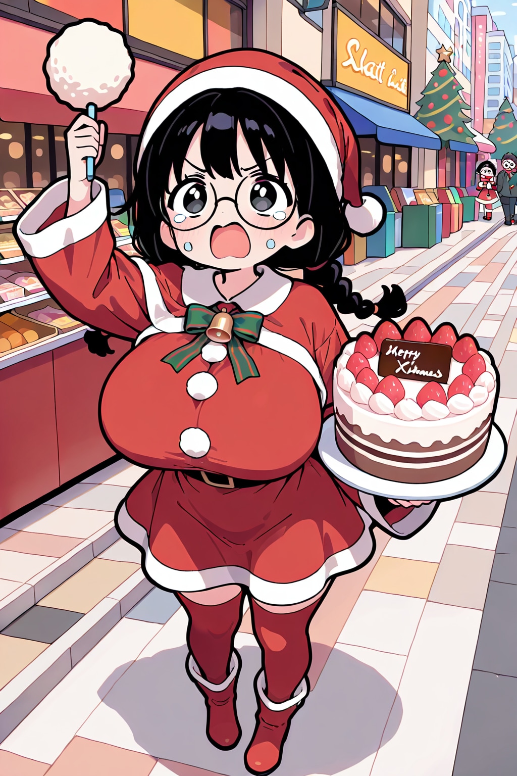 サンタおさげちゃん | の人気AIイラスト・グラビア