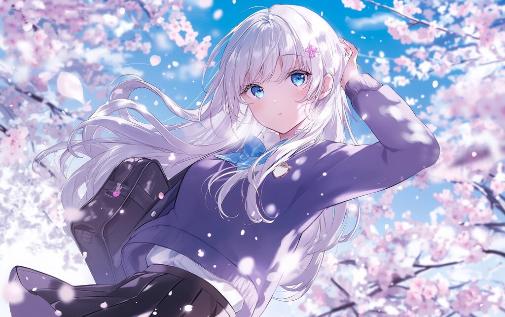 桜吹雪、銀髪先輩との出会い