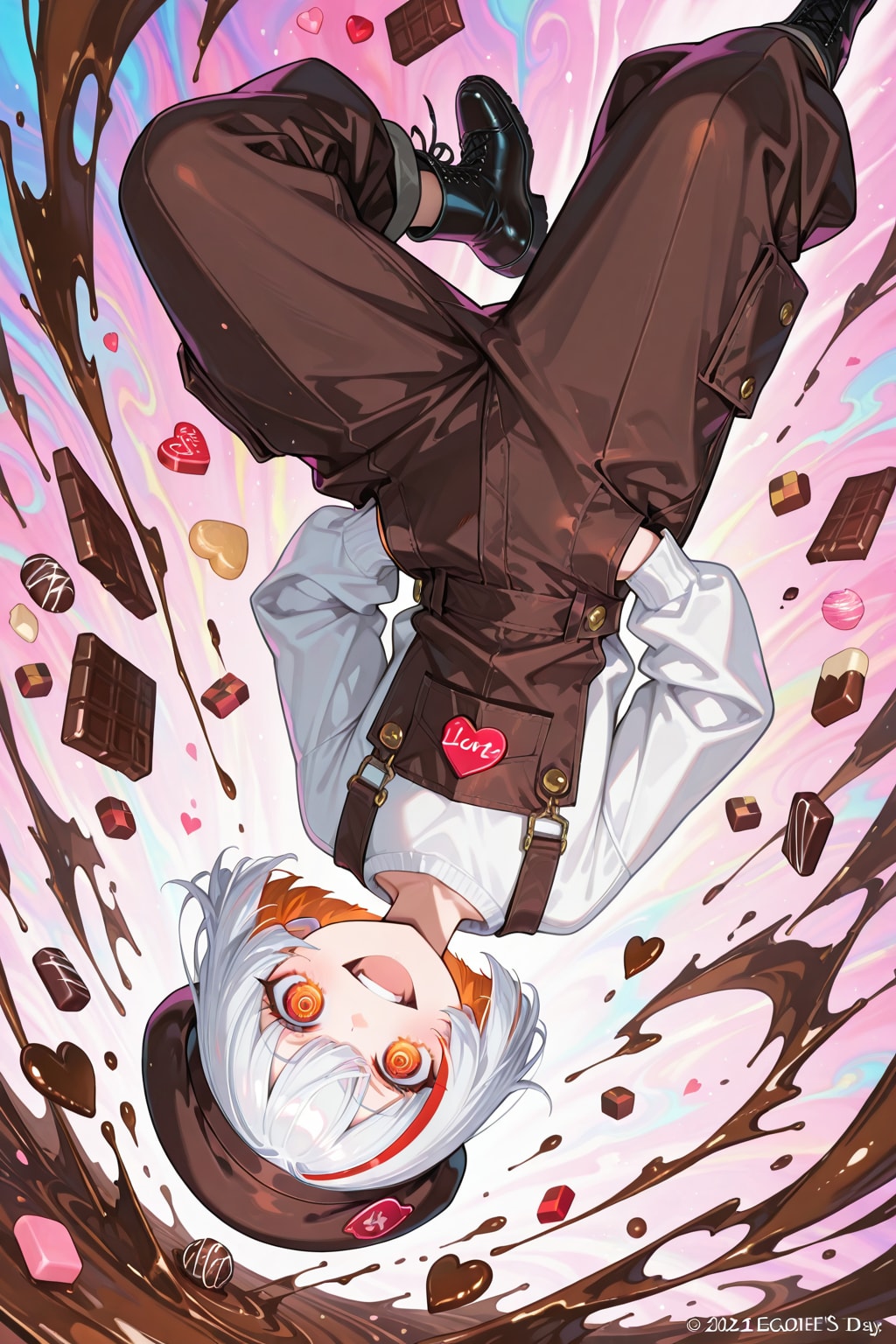 チョコ沼に落ちていく白遊ちむちゃん