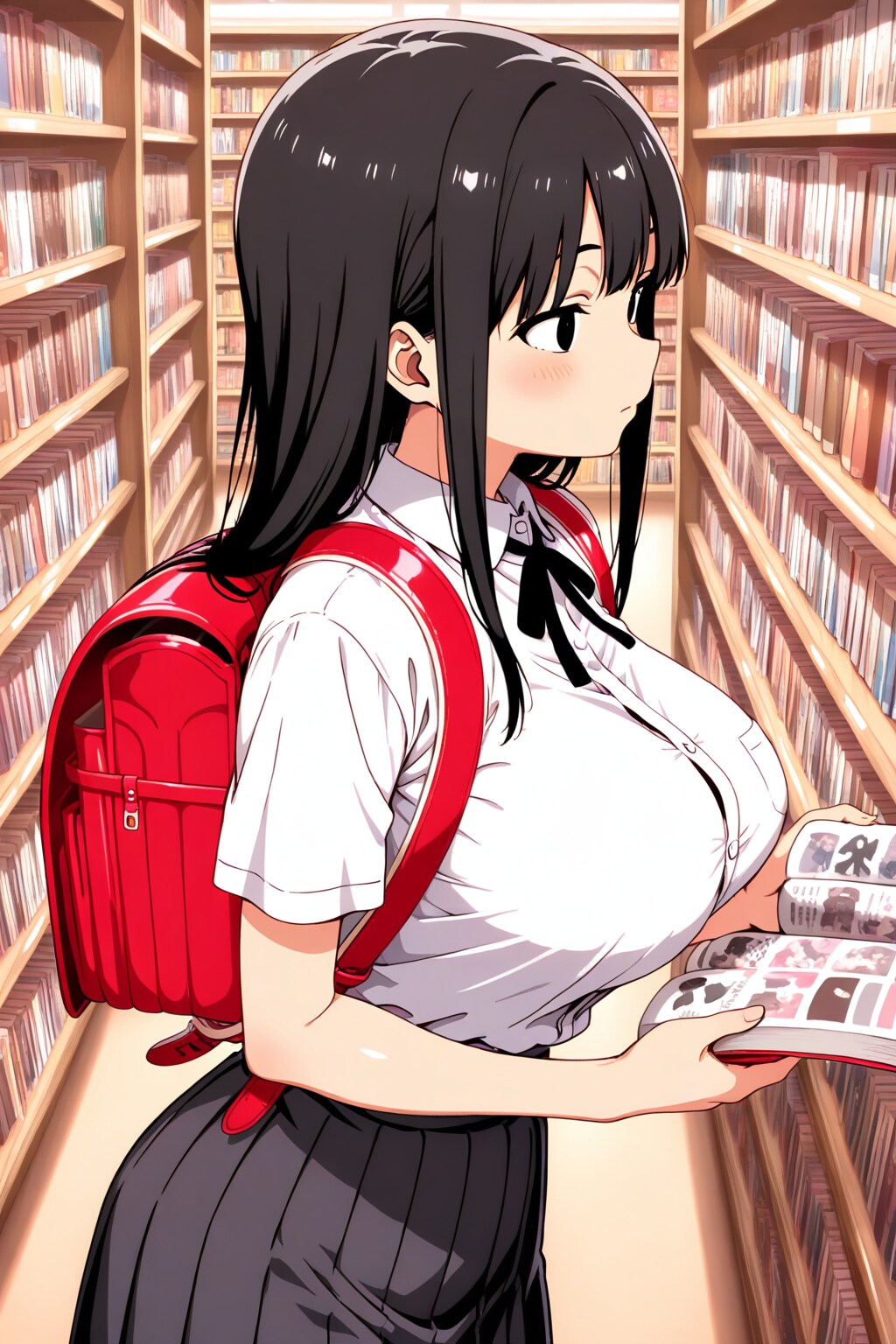 下校途中に立ち読み | の人気AIイラスト・グラビア