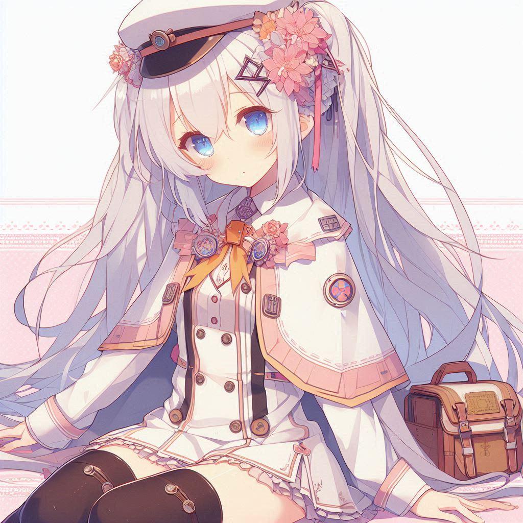 白髪の可愛い女の子【245】