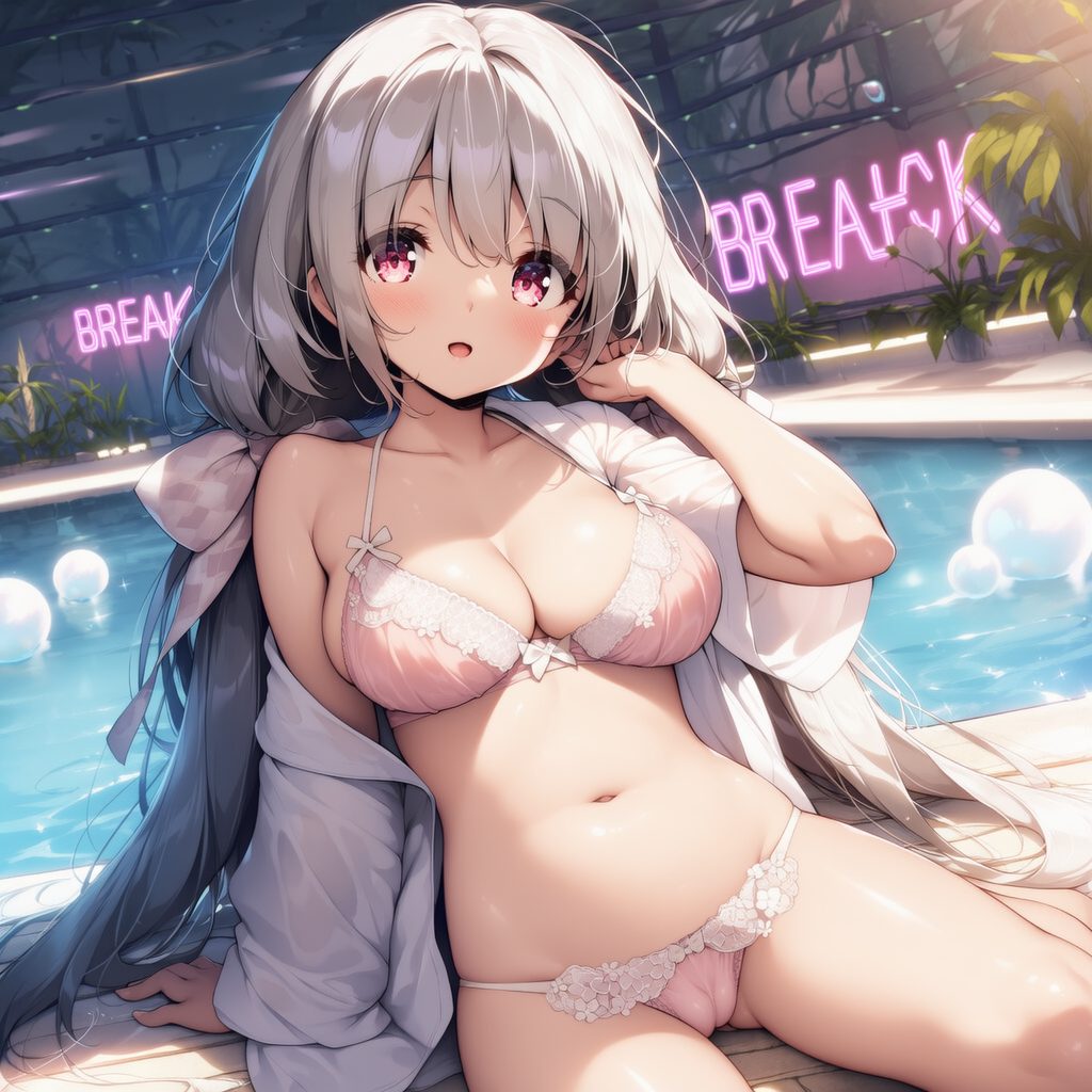 ナイトプールにて