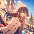 雪と女の子 2枚目