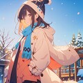 雪と女の子 3枚目