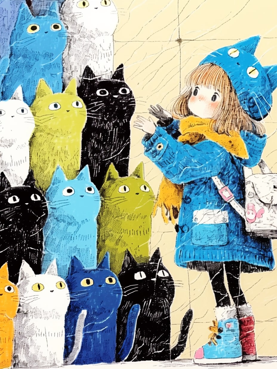 そっと..猫を積む | の人気AIイラスト・グラビア