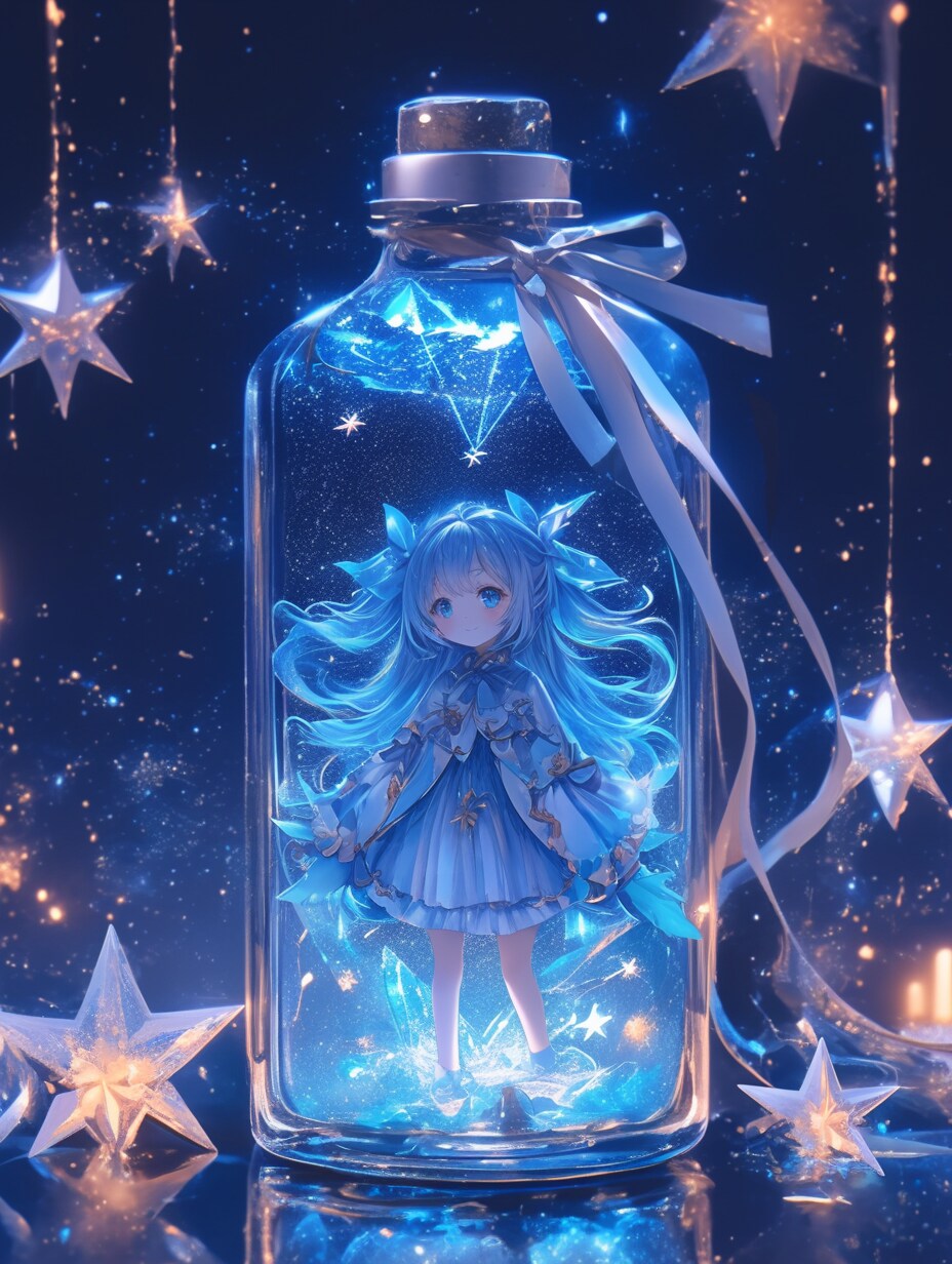 「瓶詰の少女」蒼83 | の人気AIイラスト・グラビア
