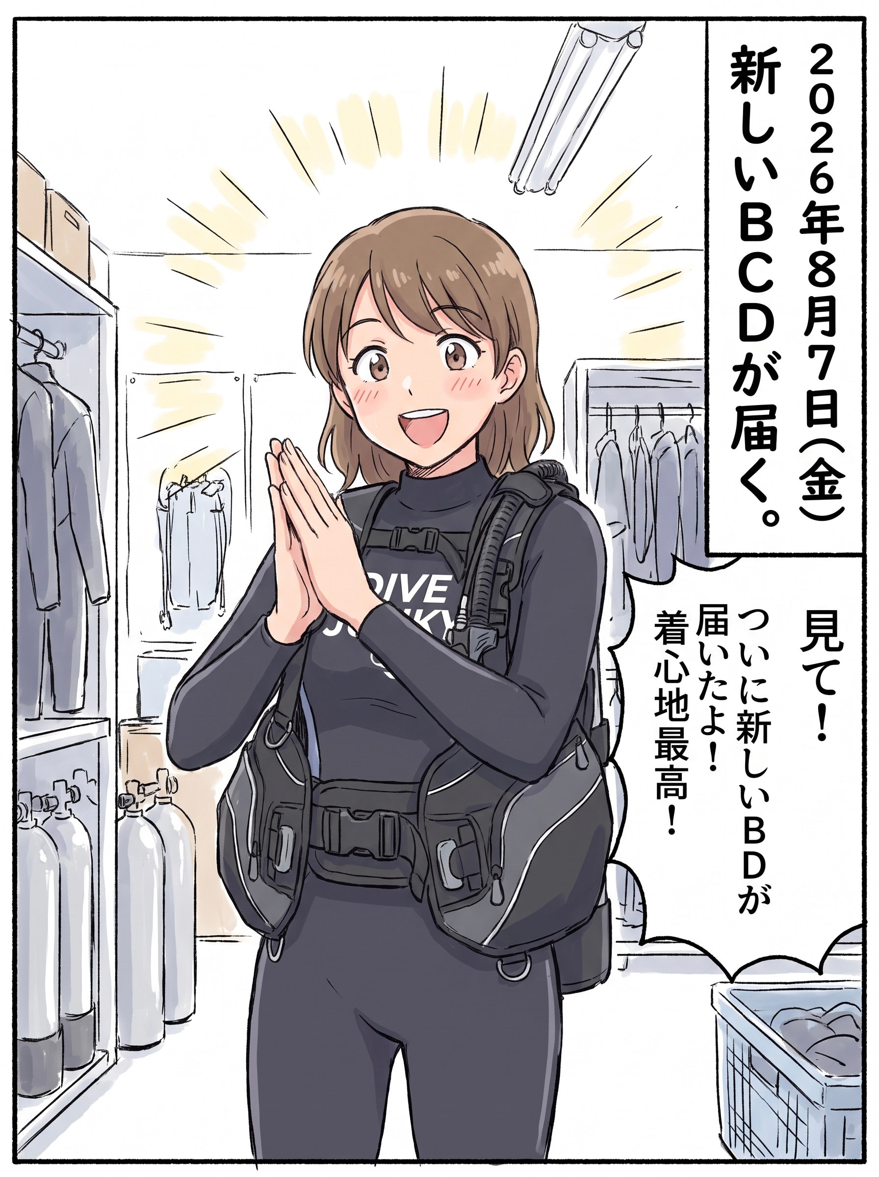 絵日記 2026/08/07 (金) 新しい BCD が届く
