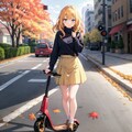 スクーターに乗ってる、美少〇!? 2枚目