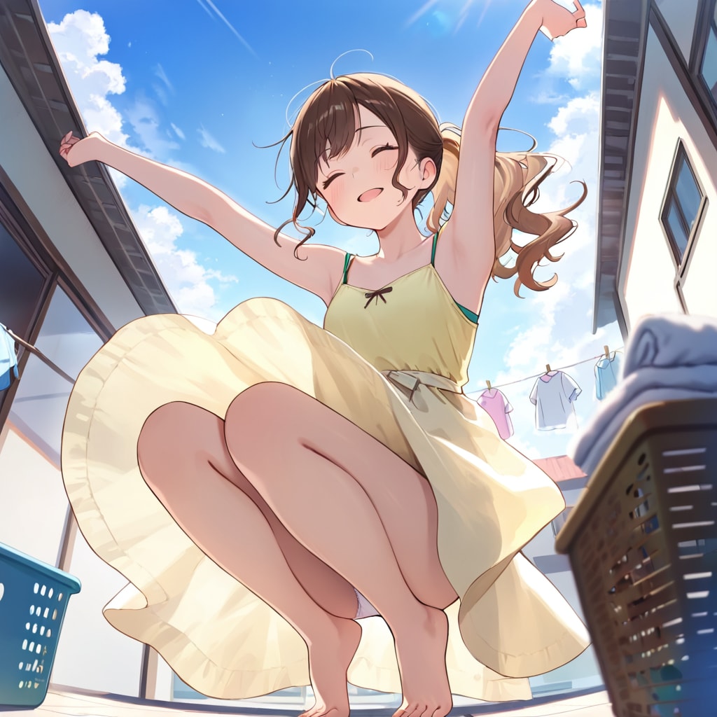 今日もいい天気っと♡