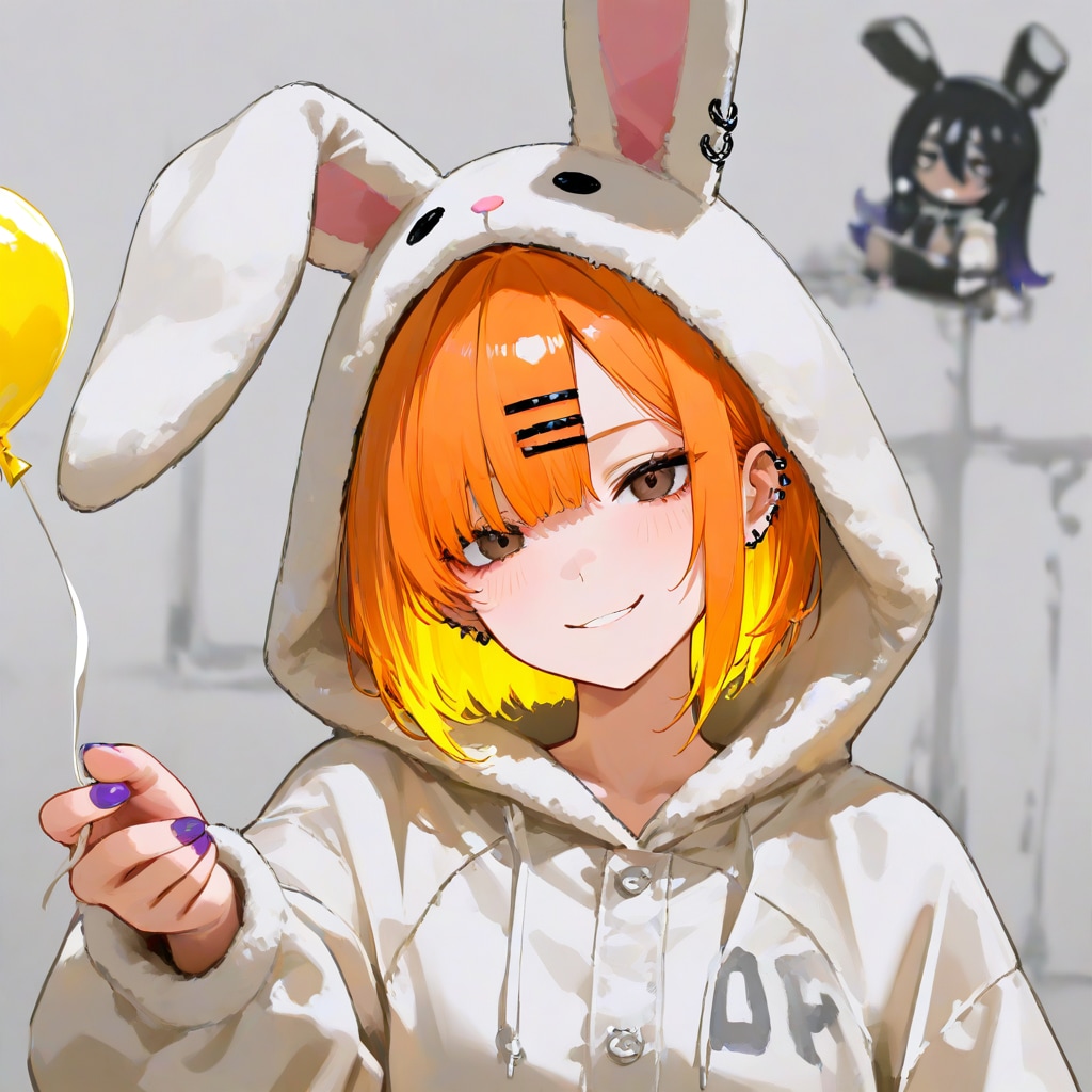 フーセン(を配る)ウサギ