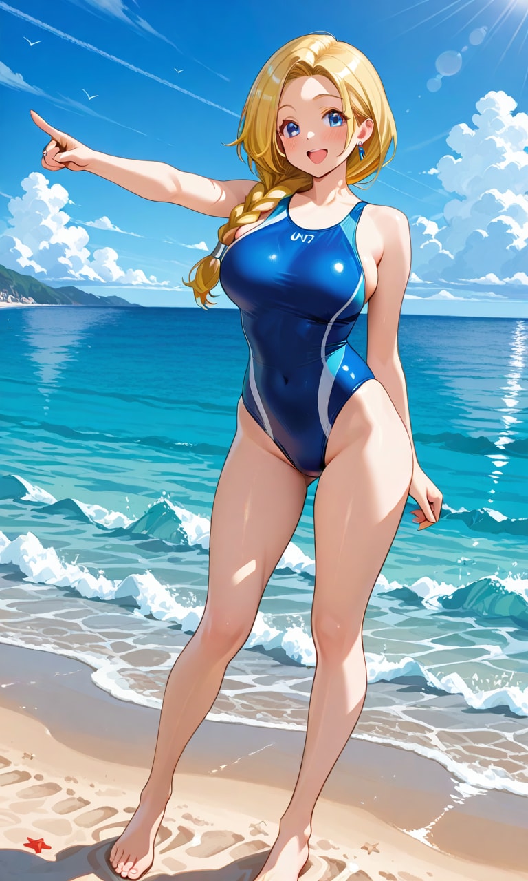 競泳水着のビアンカさん