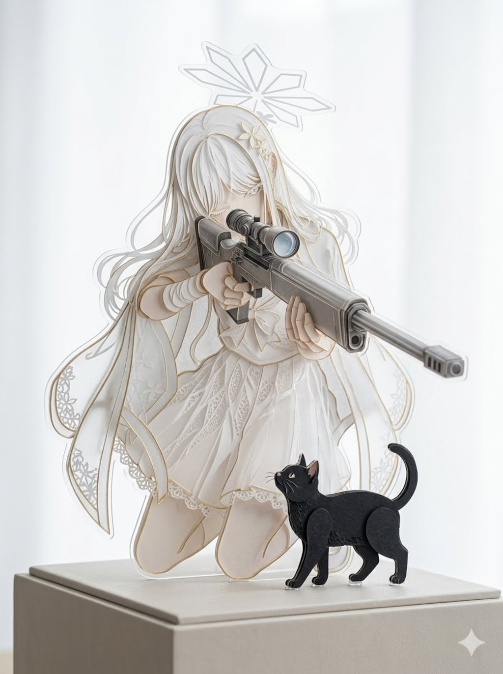 ブルーアーカイブ 桐藤ナグサ　アクリルドールフィギュア切り絵図
