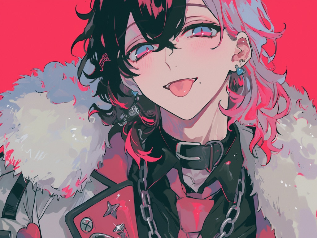 舌出し男たち(横長)