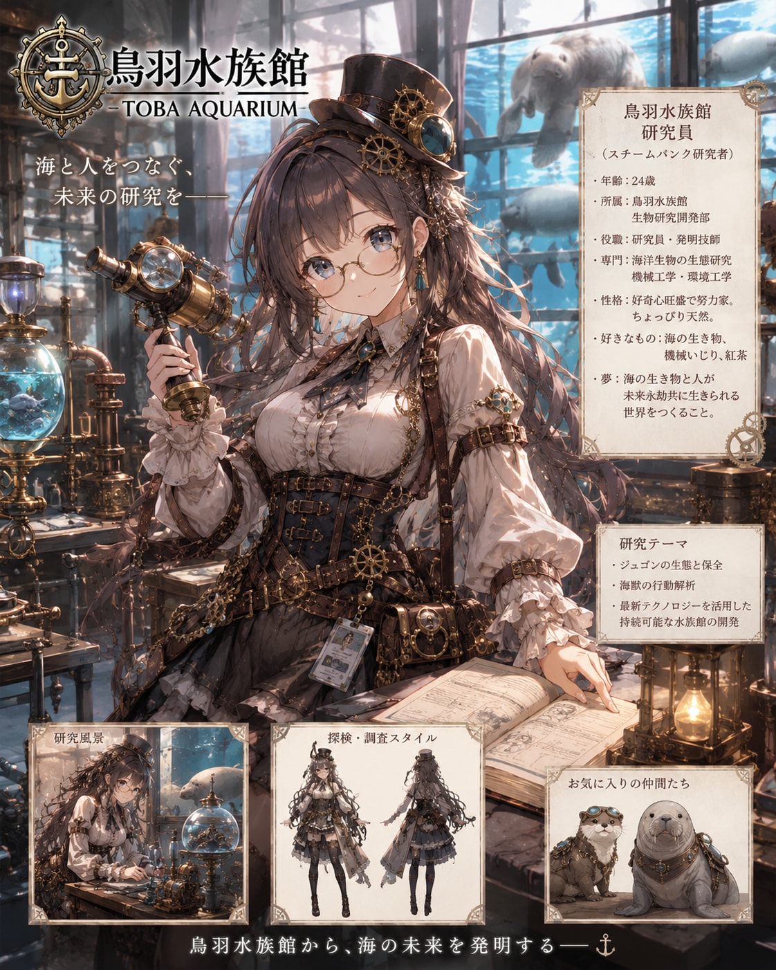学術系水族館の擬人化