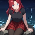 後ろを振り返るローズ（Animaテスト2） 3枚目