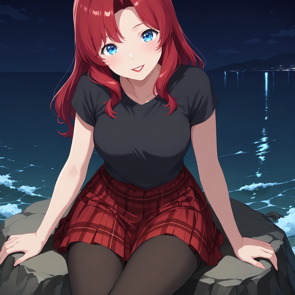 後ろを振り返るローズ（Animaテスト2）