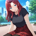後ろを振り返るローズ（Animaテスト2） 4枚目