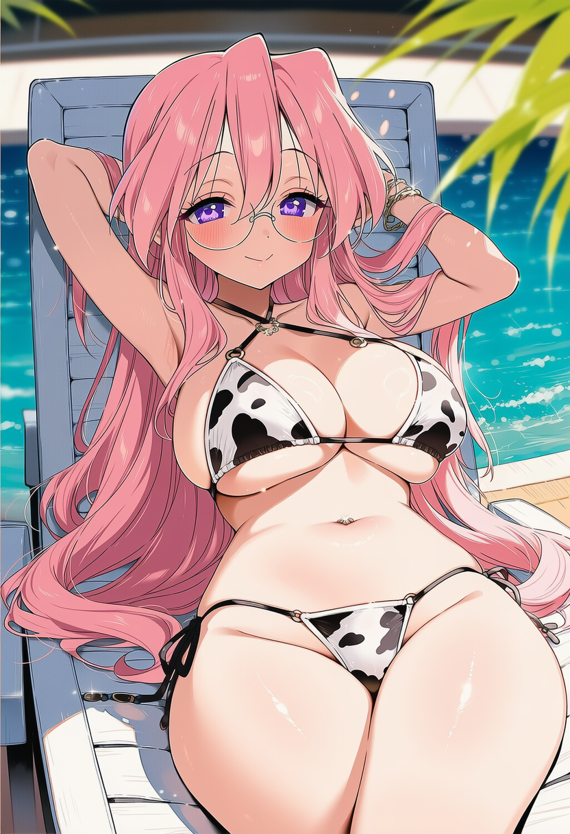 みゆきさん　牛柄ビキニ