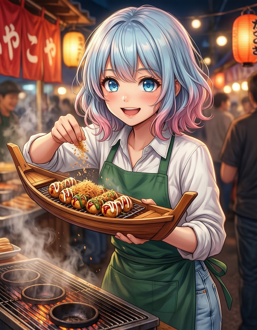 雫ちゃん💧たこ焼き屋やる