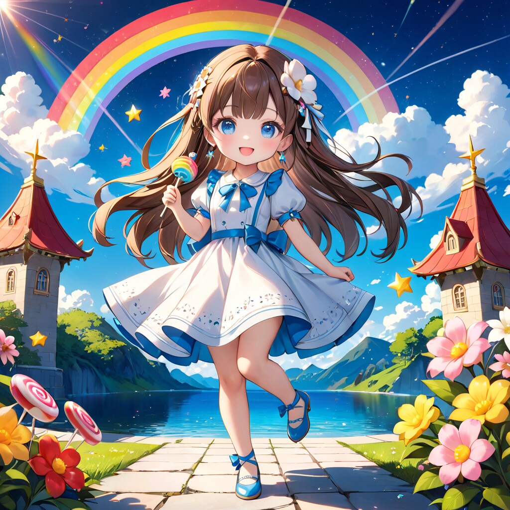 雨上がりの虹 少女の輝き | の人気AIイラスト・グラビア