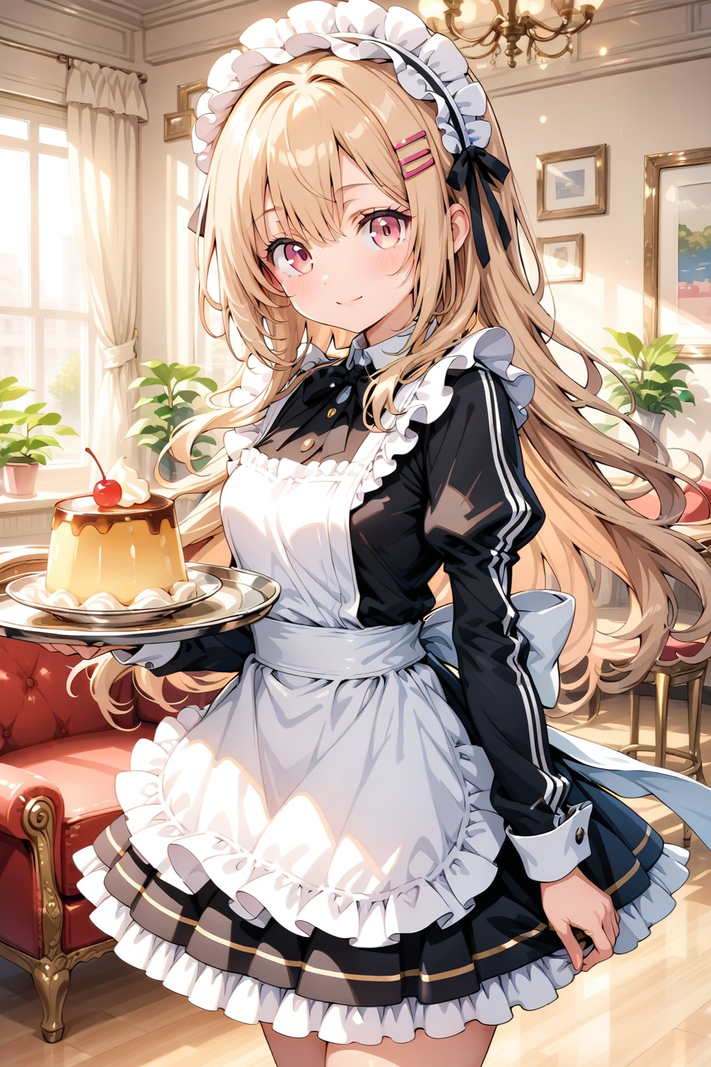 ご主人さま、プリンをお持ちいたしました | の人気AIイラスト・グラビア
