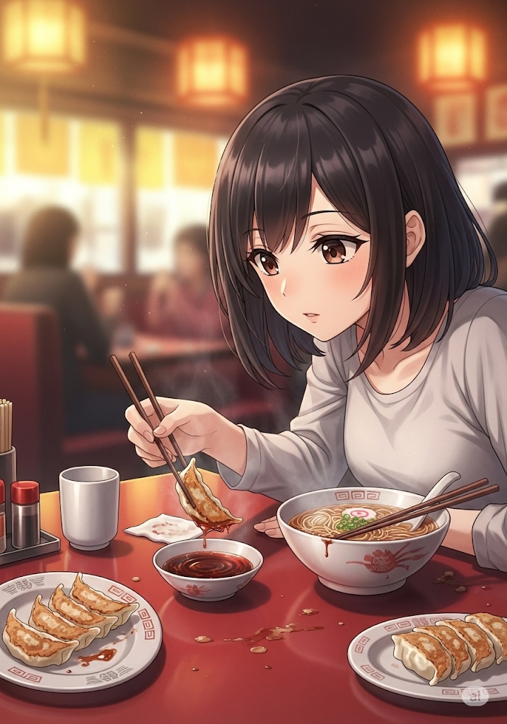 餃子、ライス。これ以上に力強い味方が他にいる？ | の人気AIイラスト・グラビア