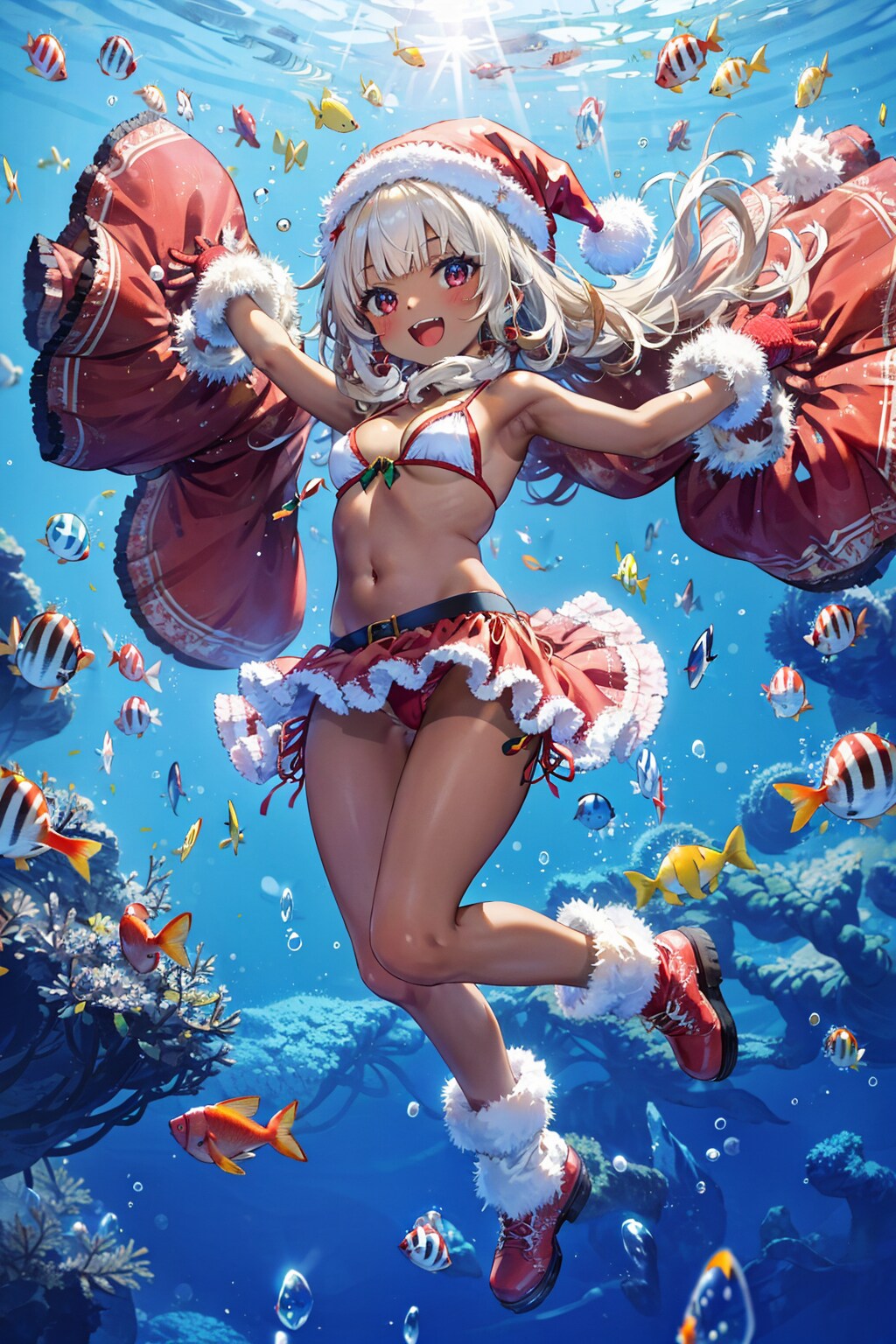 南の海でダイビング
