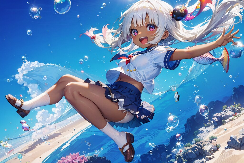 南の海でダイビング