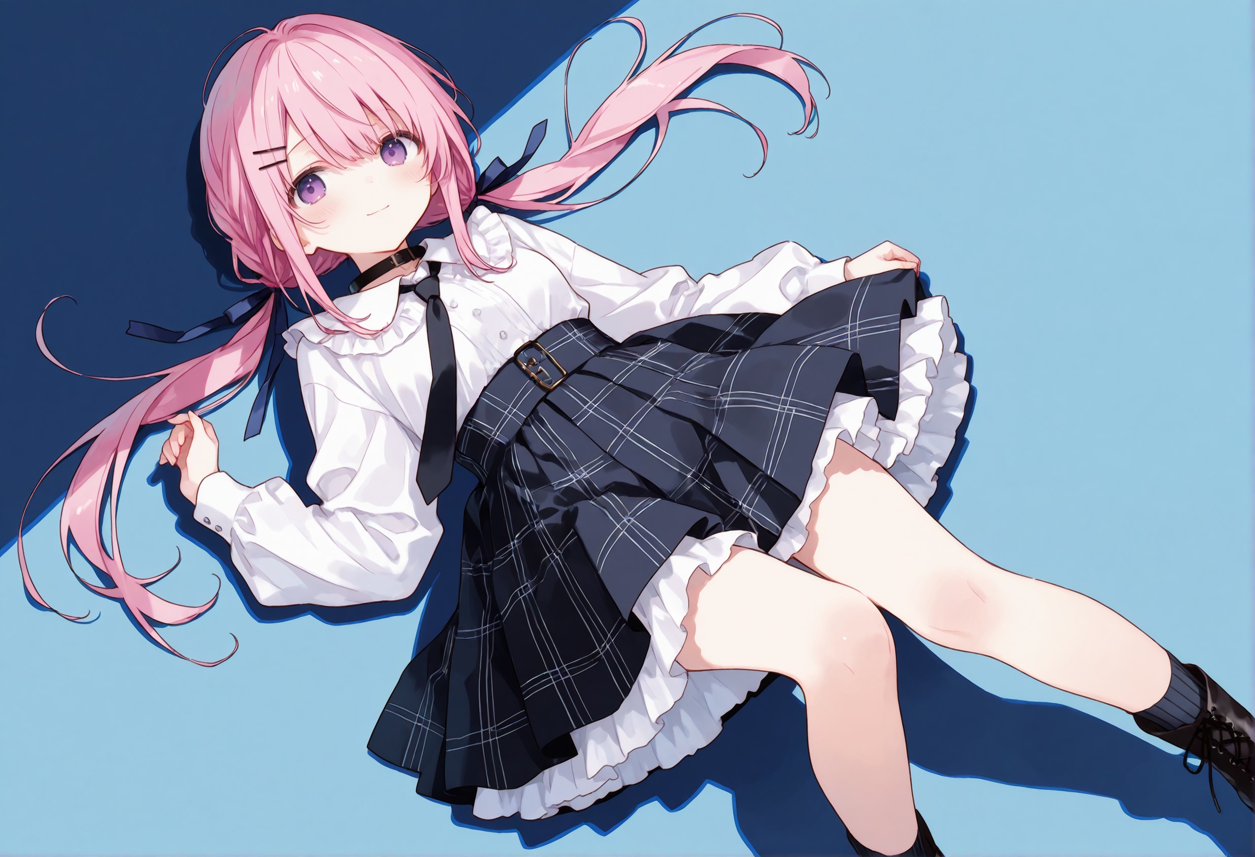 桃香の私服「ブラックフリル」