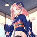 早いけどご挨拶🌸（⛩年末・年始ご挨拶👘/カラー着物成功シリーズ集*8） 4枚目