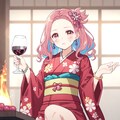 早いけどご挨拶🌸（⛩年末・年始ご挨拶👘/カラー着物成功シリーズ集*8） 6枚目