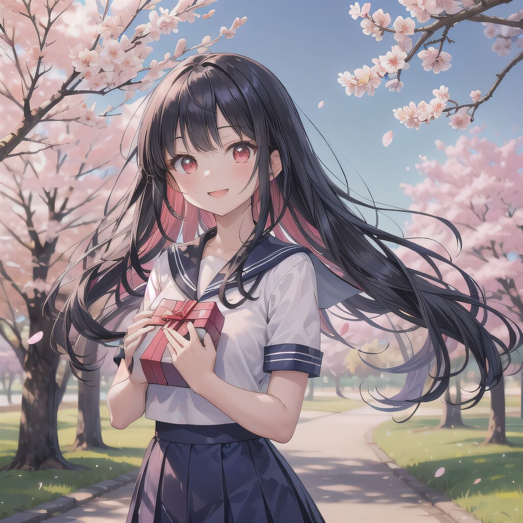 黒髪ロングでセーラー服の少女２１