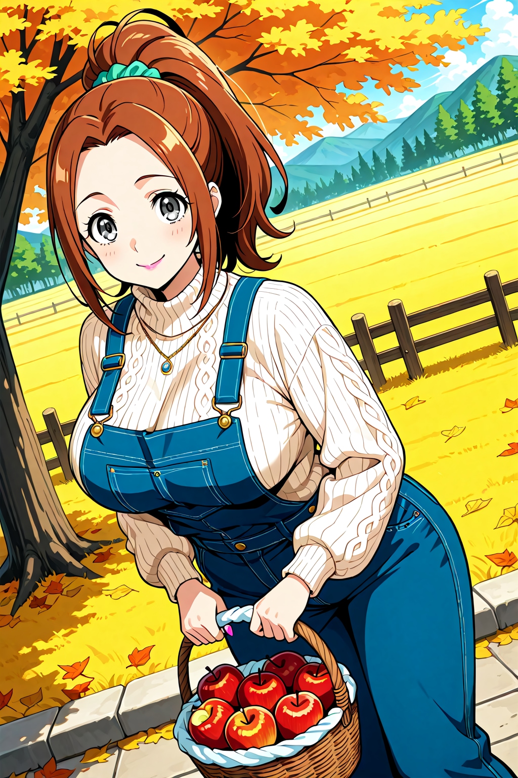 オーバーオールの女の子