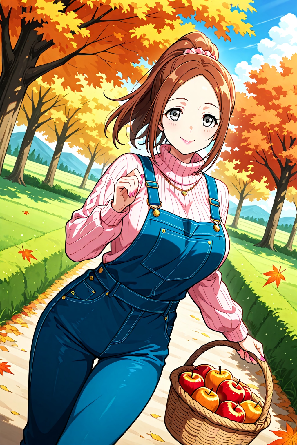 オーバーオールの女の子