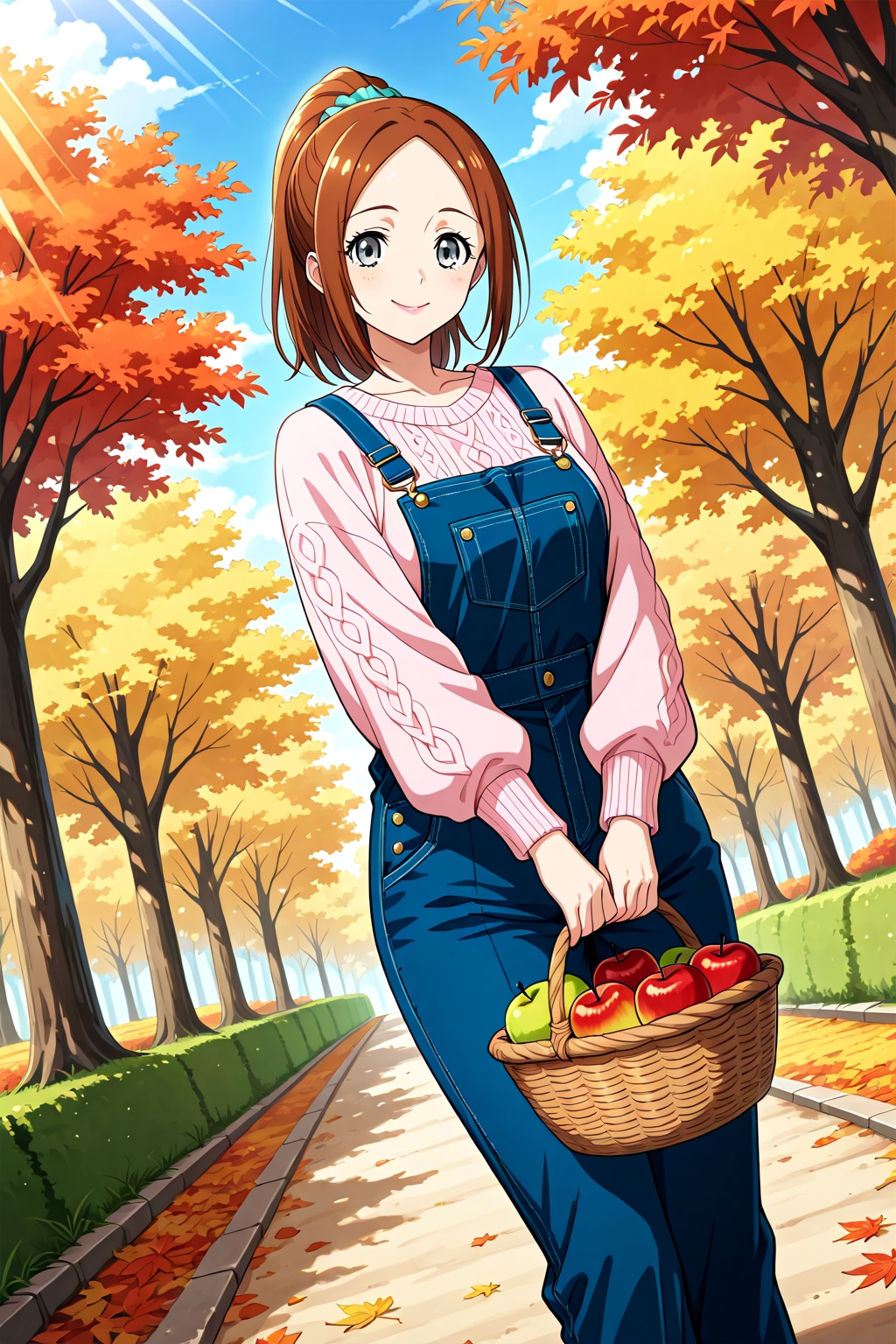 オーバーオールの女の子