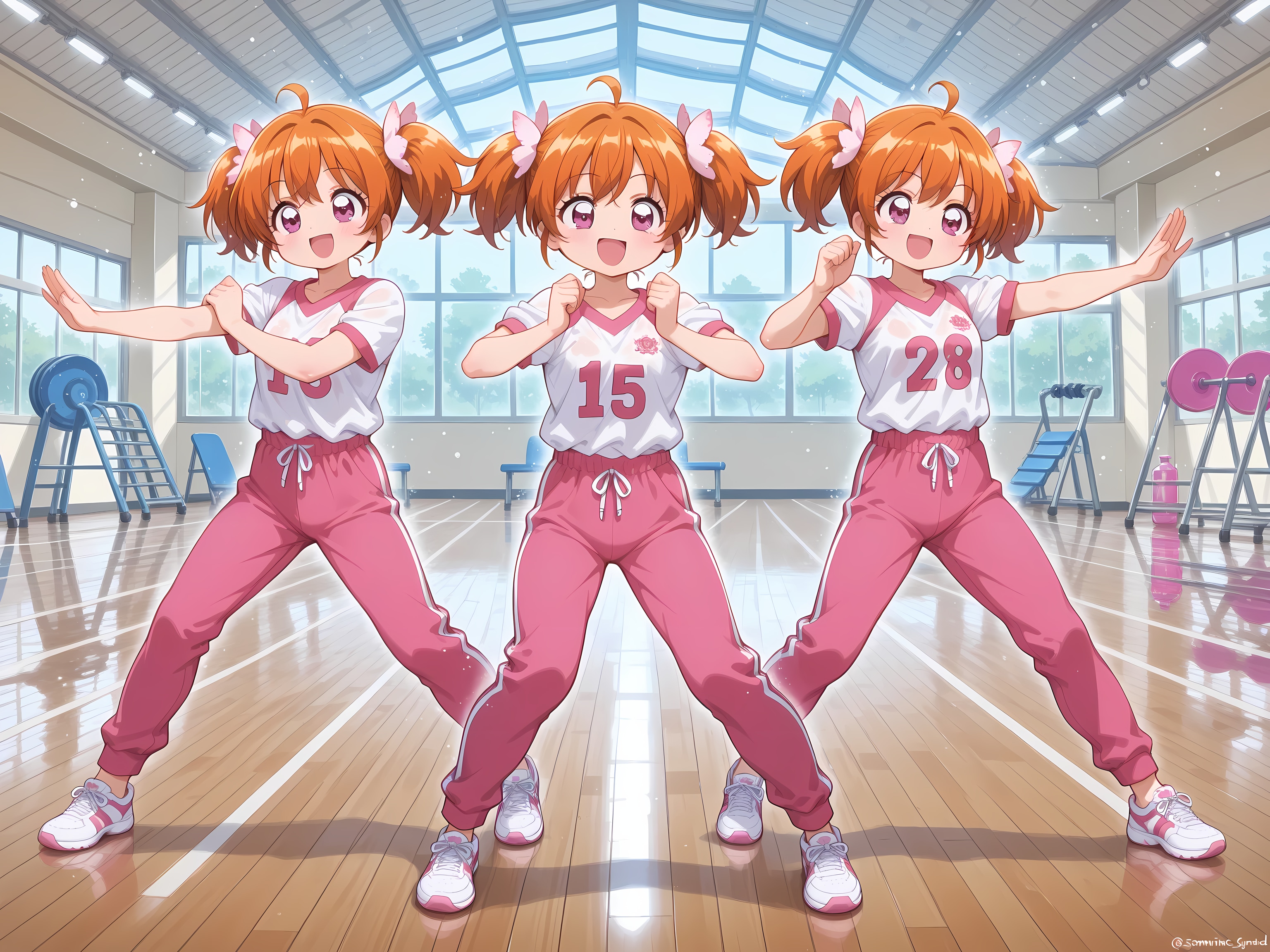 決めポーズの練習