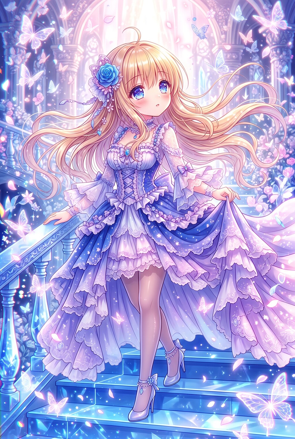 蒼蝶の階を昇る夢姫