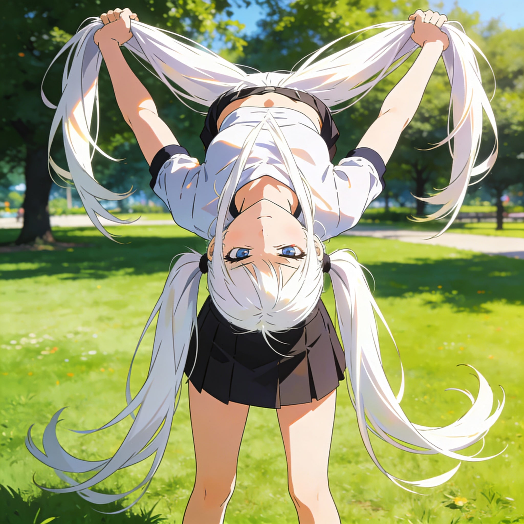 上半身だけ逆立ち | の人気AIイラスト・グラビア