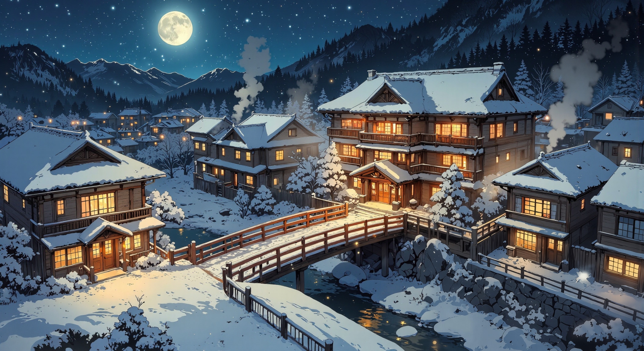 微かに立ち昇る湯けむり | の人気AIイラスト・グラビア