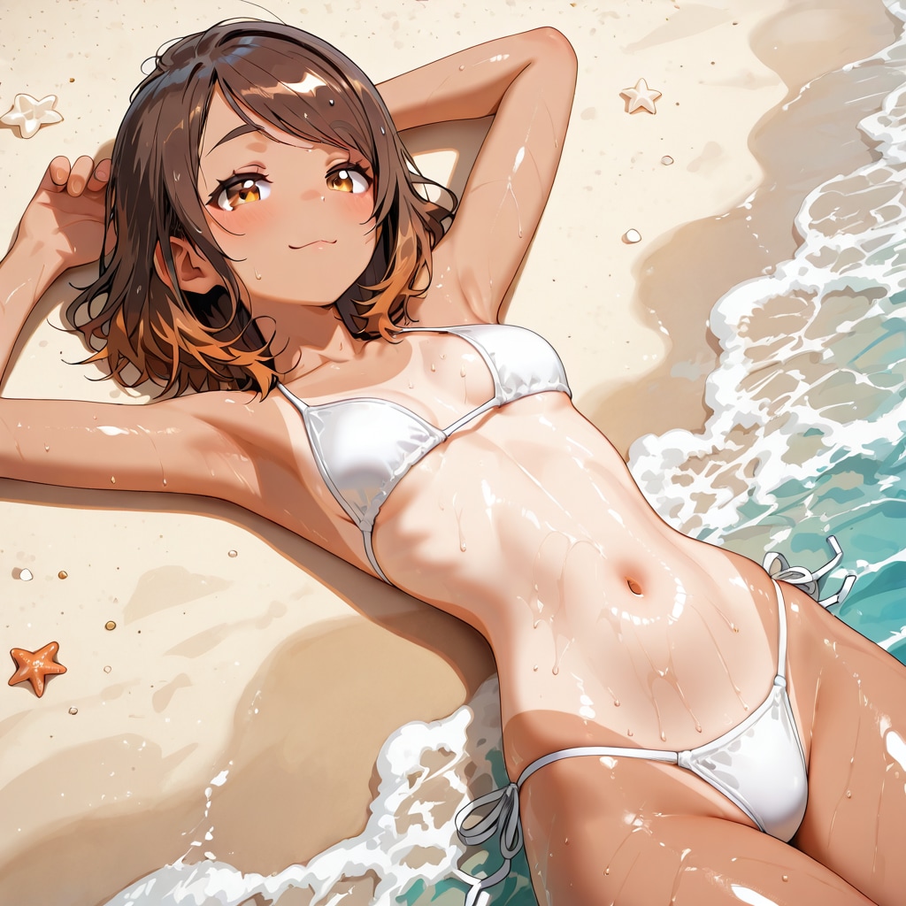 日光浴　日焼け